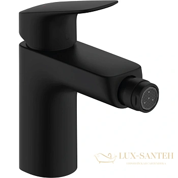 смеситель для биде с донным клапаном hansgrohe logis 71200670, черный матовый