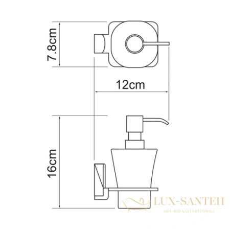 дозатор wasserkraft leine k-5099 300 мл, хром