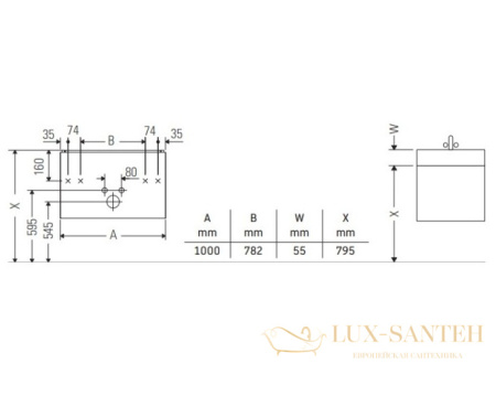 тумба под раковину duravit xbase xb619301818 1000х458х560 мм, белый