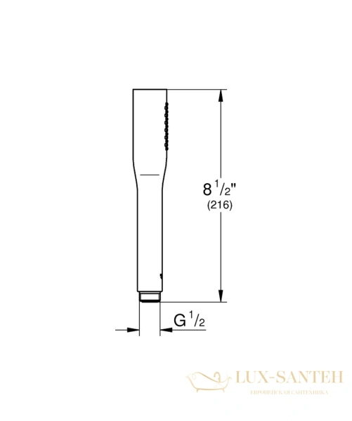 душевая лейка grohe euphoria cosmopolitan 22126kf0, черный матовый