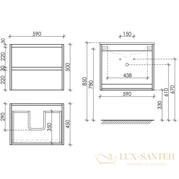 тумба sancos libra lb60w 59 см, белый глянец