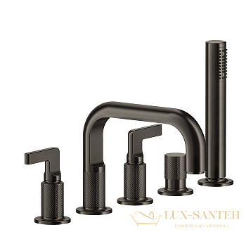 смеситель gessi inciso 58040.299 на борт ванны, black xl