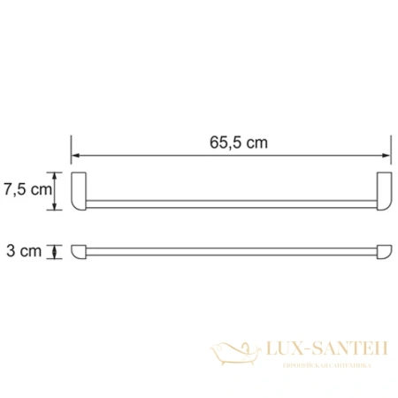 полотенцедержатель wasserkraft kammel k-8330w 65,5 см, белый