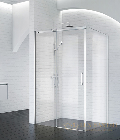 душевой уголок belbagno acqua acqua-ah-1-150/100-c-cr 150х100 см профиль хром, стекло прозрачное 