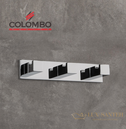 крючок тройной colombo design look lc37, хром