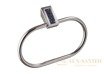 полотенцедержатель кольцо sanibano estrella h9300/04bb, хром-кристаллы swarovski bermuda blue