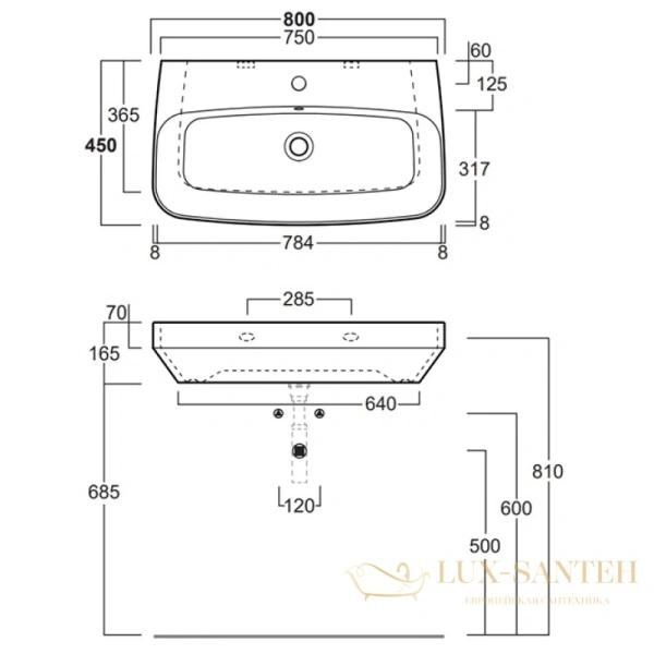 раковина simas baden baden bb12bi*1 80x45 см, белый