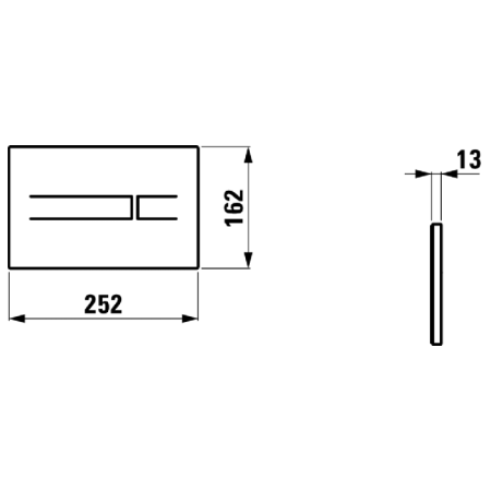 клавиша смыва, laufen installation system, 8.9566.3.020.000.1, 25x1.5x16см., aw3 двойной смыв, бесконтактная, черный