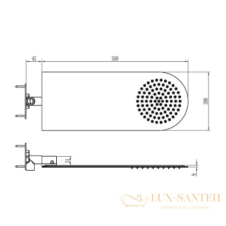 верхний душ rgw shower panels 21140631-01 sp-61, хром