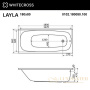 ванна whitecross layla 180x80 "soft", 0102.180080.100.soft.gl, белый