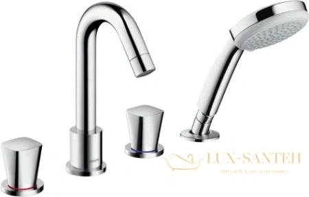 смеситель для ванны hansgrohe logis 71314000, хром