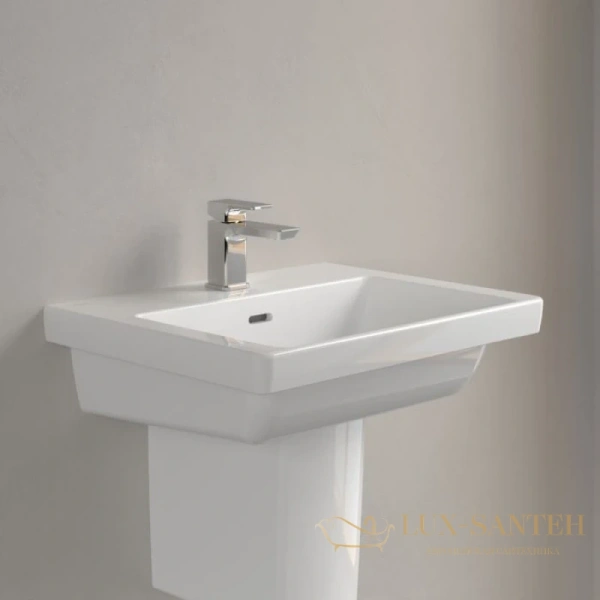 раковина villeroy & boch subway 3.0 4a705501 55х44 см, альпийский белый