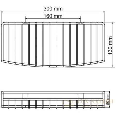 полка wasserkraft exter k-1611 30 см, светлая бронза