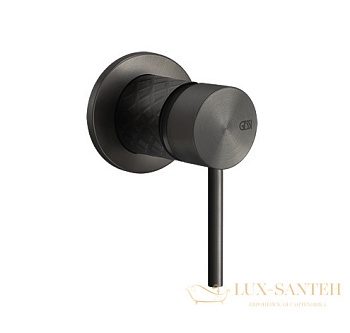 смеситель gessi 316 intreccio 54119.707 для душа, внешняя часть, black metal brushed pvd