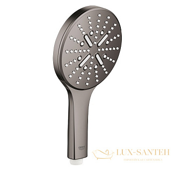 ручной душ grohe rainshower smartactive 130 26574a00 9,5 л/мин, темный графит глянец