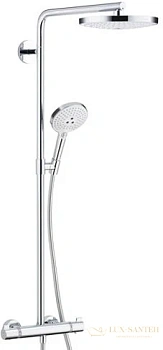 душевая система hansgrohe raindance select s 27129400 240 мм 2jet showerpipe, ½’ белый/хром