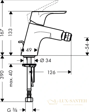 смеситель для биде hansgrohe focus e2 31920000