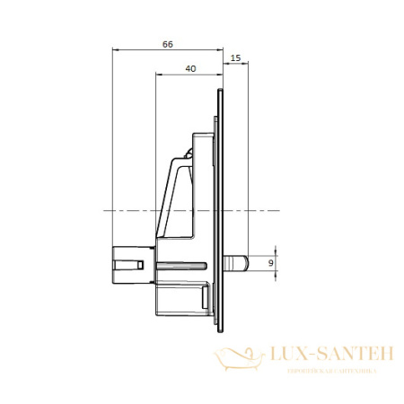 клавиша смыва villeroy & boch viconnect 9221 61 68, белый/хром