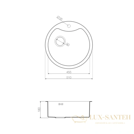 кухонная мойка omoikiri sumida osu-51-1-co, красная медь