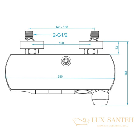 душевая система rgw shower panels 51140133-06 sp-33g, золото