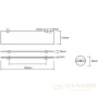 полка стеклянная 60 см bemeta alfa 102402242, хром