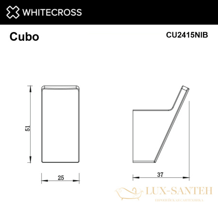 крючок whitecross cubo cu2415nib, брашированный никель