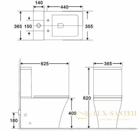 унитаз компакт belbagno marmi bb052cpr без бачка и сиденья, белый