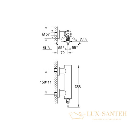 смеситель grohe atrio 32650003 для душа, хром