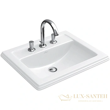 раковина villeroy & boch hommage 7102a1r1 63x52,5 см, альпийский белый