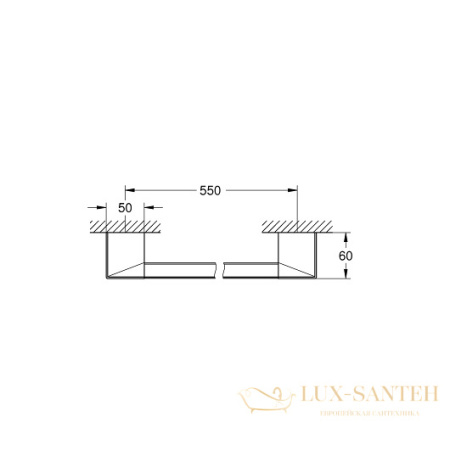 полотенцедержатель grohe selection cube 40807000 600 мм, хром