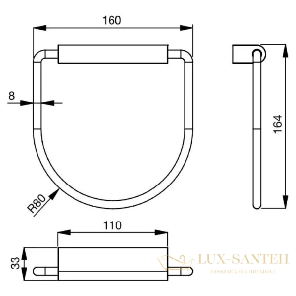 полотенцедержатель-кольцо ideal standard connect n1384aa, хром