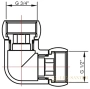 американка для полотенцесушителя  luxon  угл 3/4" x 1/2"  г/г  smt740sch0504