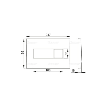 кнопка управления alcaplast белая m370