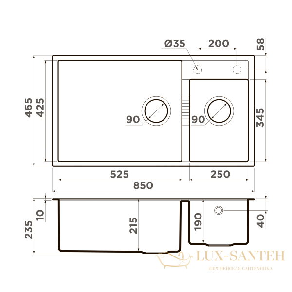 кухонная мойка omoikiri tedori 85-2-u-wh tetogranit х белый, 4993943