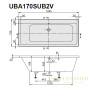 акриловая ванна villeroy & boch subway 170х75 uba170sub2v-01, белый alpin