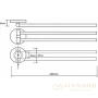 полотенцедержатель двойной поворотный bemeta alfa 102404101, хром