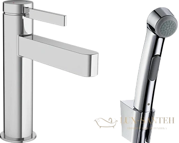 смеситель для раковины hansgrohe finoris 110 76210000 с гигиеническим душем