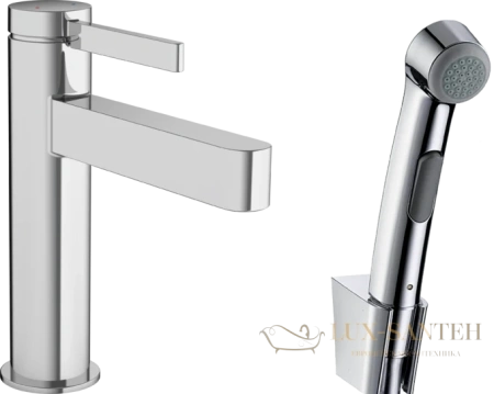 смеситель для раковины hansgrohe finoris 110 76210000 с гигиеническим душем