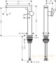 смеситель для раковины hansgrohe tecturis e coolstart ecosmart 73070670, с донным клапаном, черный матовый