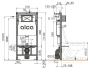 инсталляция alcaplast am101/1120-4:1 ru m670-0001 для унитаза с панелью смыва, белый глянцевый