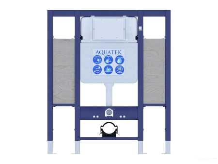 инсталляция для унитаза aquatek ins-0000015 для лиц с ограниченными возможностями, с площадками для поручней