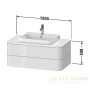 тумба под столешницу duravit happy d.2 plus hp497109292 1000x550x408 с раковиной, серый