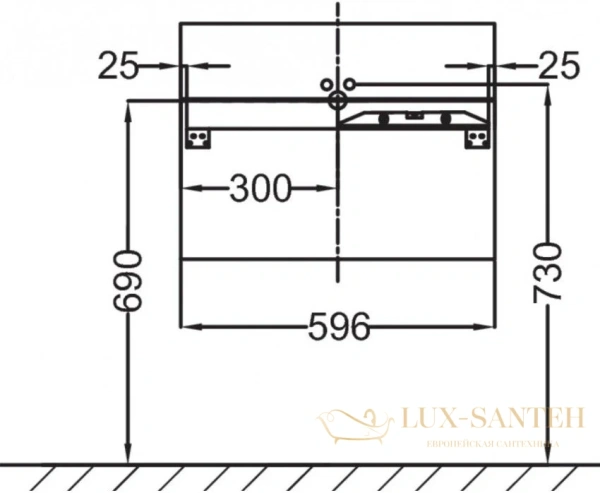 тумба под раковину jacob delafon terrace 60x48 eb1185-274 черный