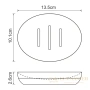 мыльница wasserkraft mindel k-8829, белый матовый