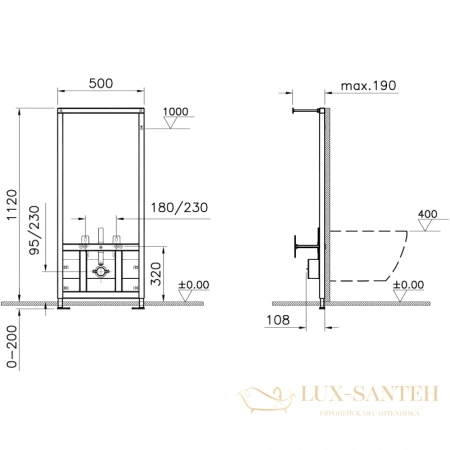 монтажный элемент vitra frame 880-5800 для биде 