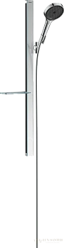 душевой гарнитур hansgrohe rainfinity 27671000 130 3jet со штангой 90 и мыльницей, хром