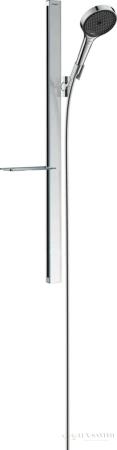 душевой гарнитур hansgrohe rainfinity 27671000 130 3jet со штангой 90 и мыльницей, хром