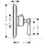 термостат встраиваемый axor montreux, 16823990, 43 л/мин, (внешняя часть), полированное золото