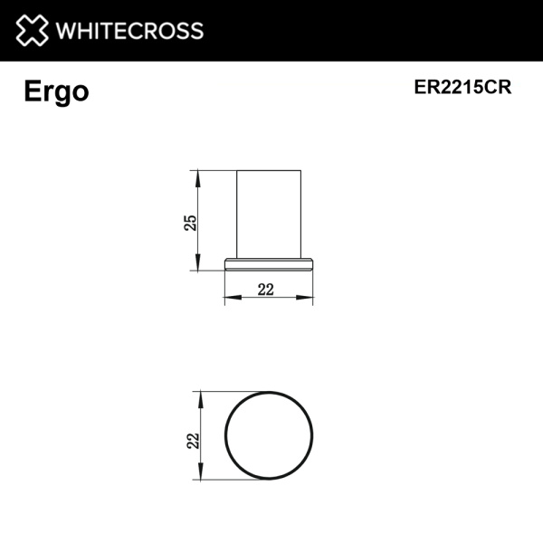 крючок whitecross ergo er2215cr, хром