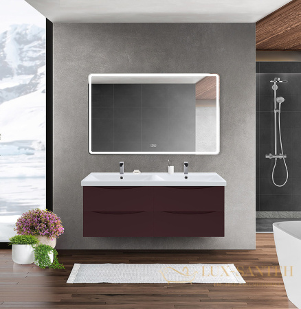 тумба под раковину belbagno marino-cer marino-cer-1200-4c-so-2-brdl-p 120 см подвесная, bordo lucido